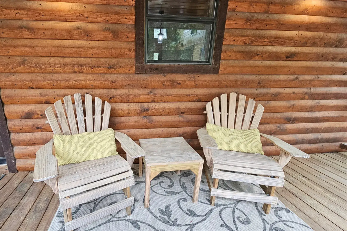 Enjoy the peace and quiet from the front porch.