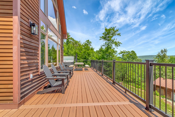 Catch the sunrise from the deck