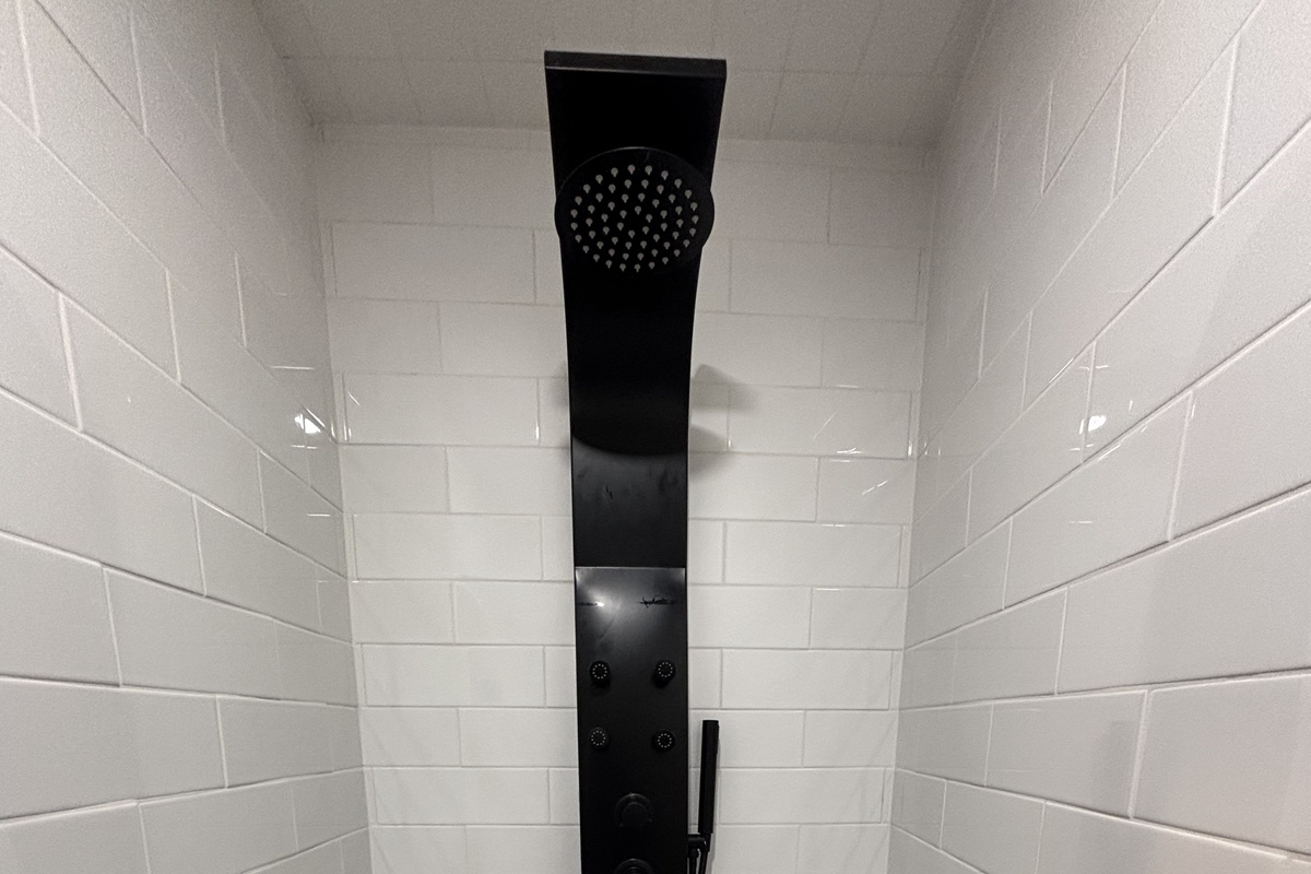 Newly renovated shower 