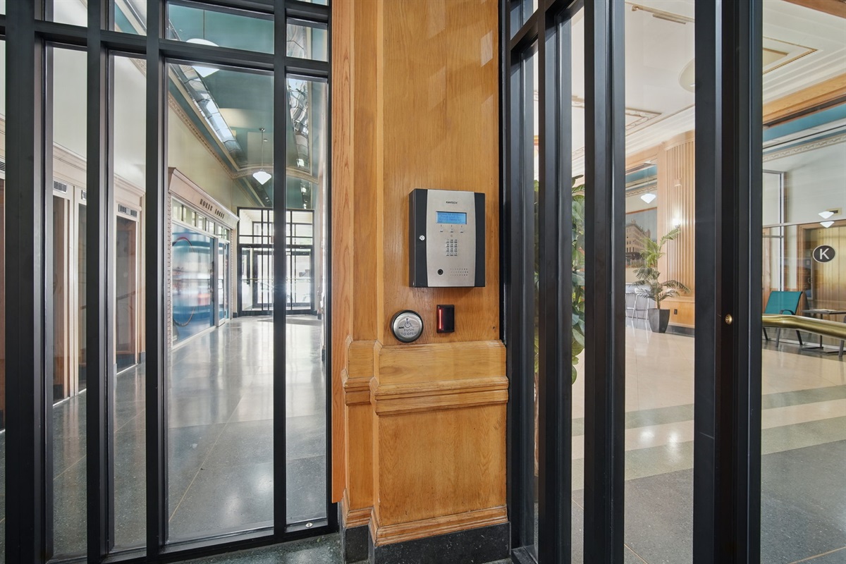 Enjoy peace of mind with secure, keypad-controlled building access and a fully enclosed vestibule.