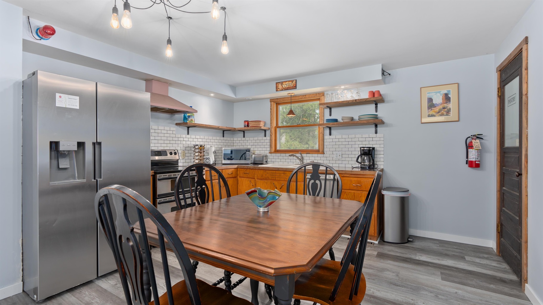 Enjoy cooking in this large space, or enjoy the fine restaurants of Pepin!