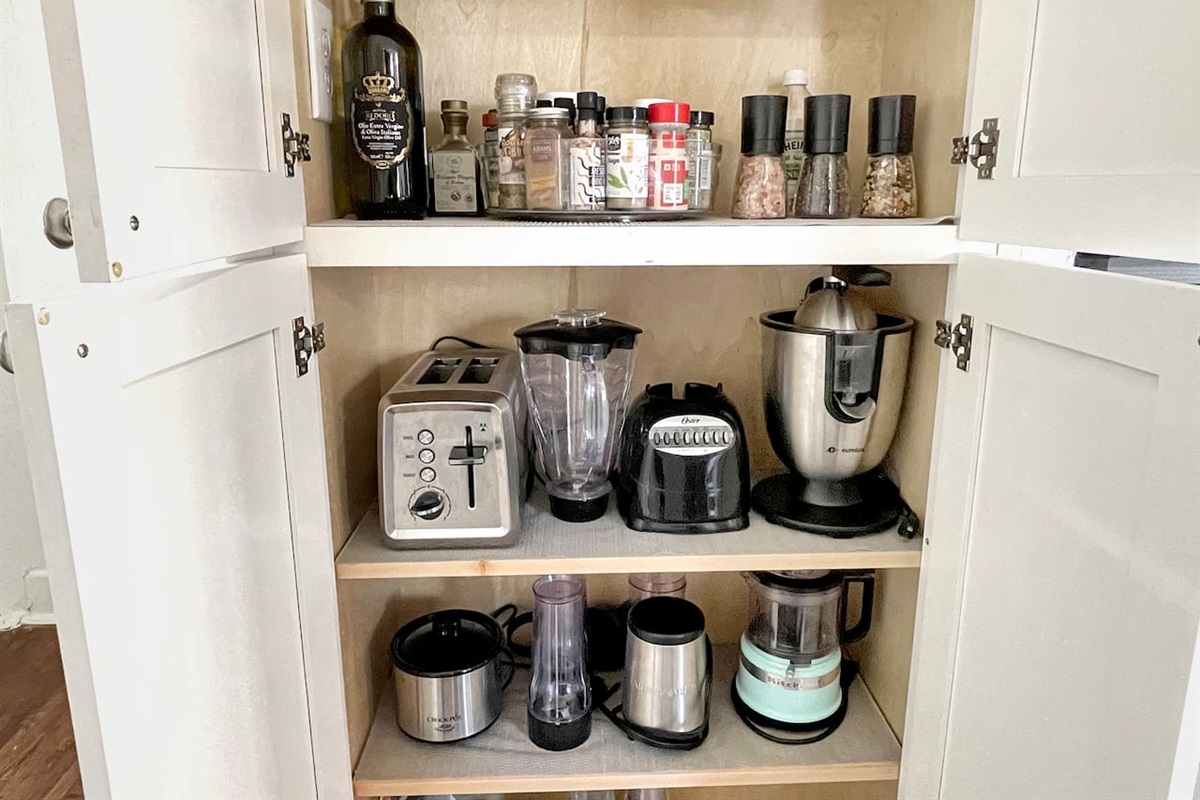 Help yourself to our spices and appliances to whip up something yummy!