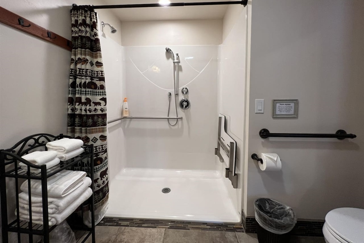 Large handicap shower