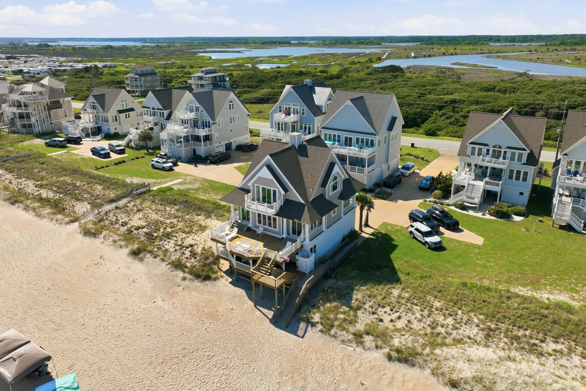 Bird's-eye view of your coastal retreat.