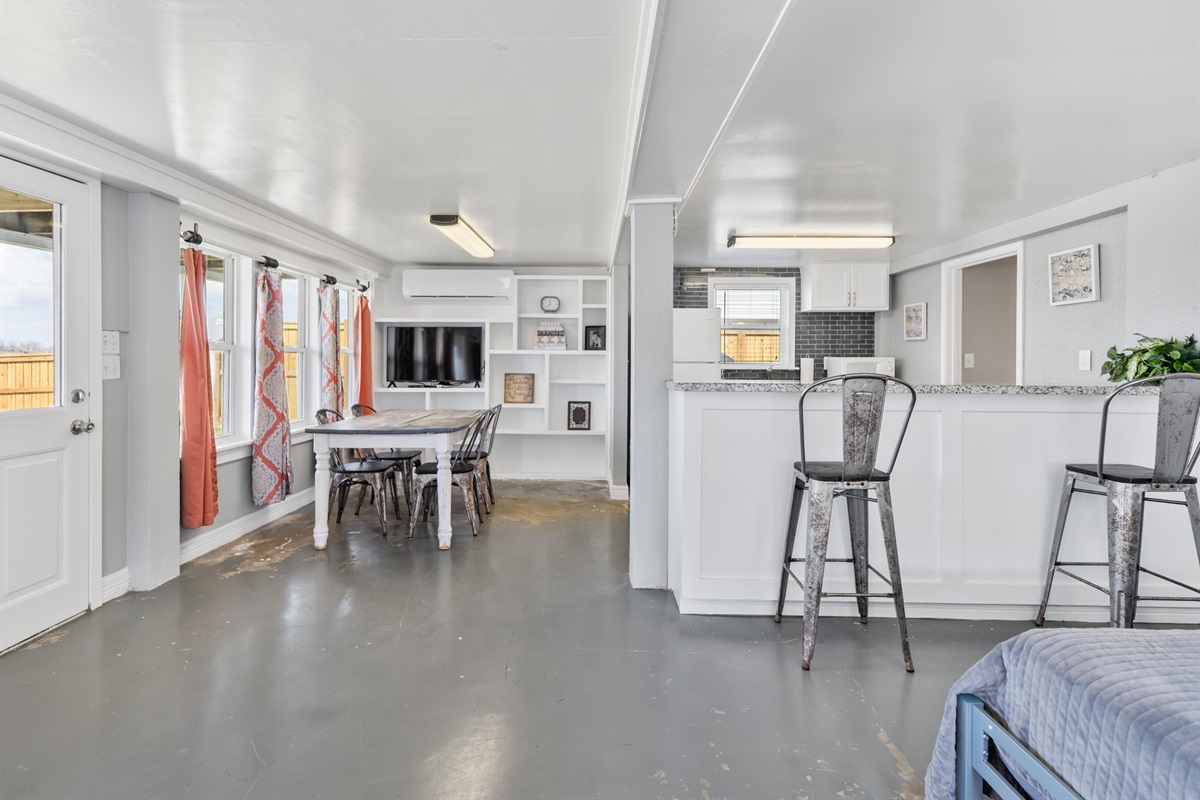 Downstairs kitchen/dining area