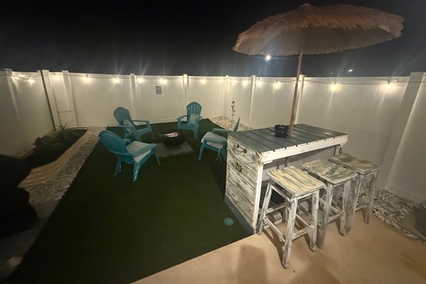 Our fire pit conversation area. Perfect for evening cocktails, sundowners, or stores & stories with the kiddos!