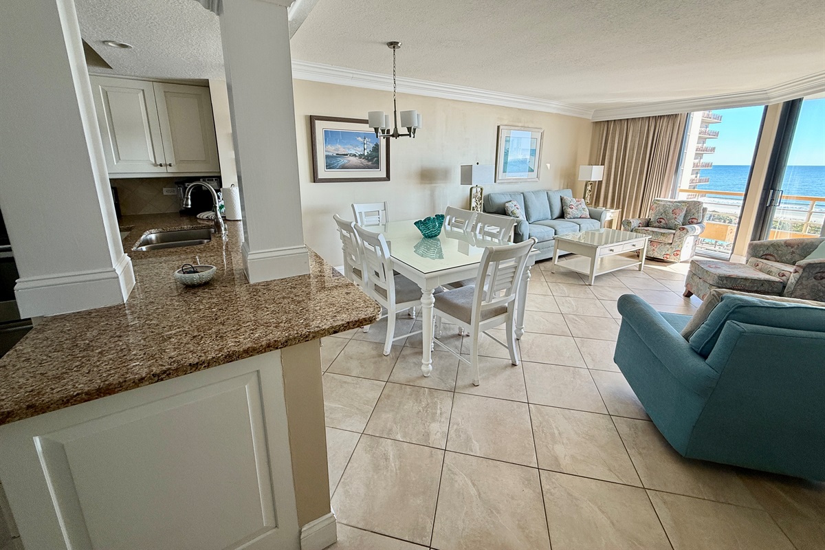 Oceanfront Dining Area Seats Six