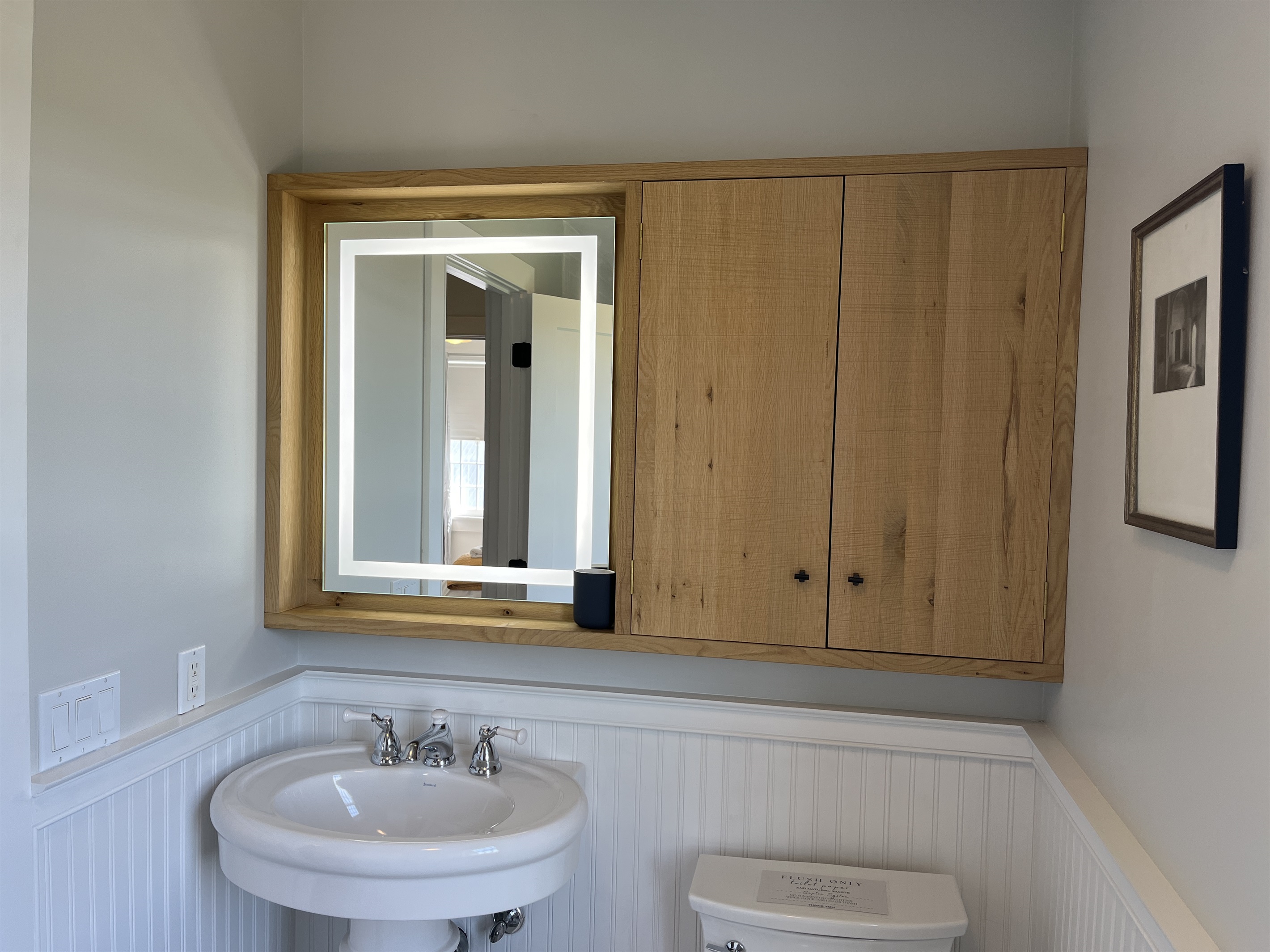 2nd floor bath with custom cabinetry