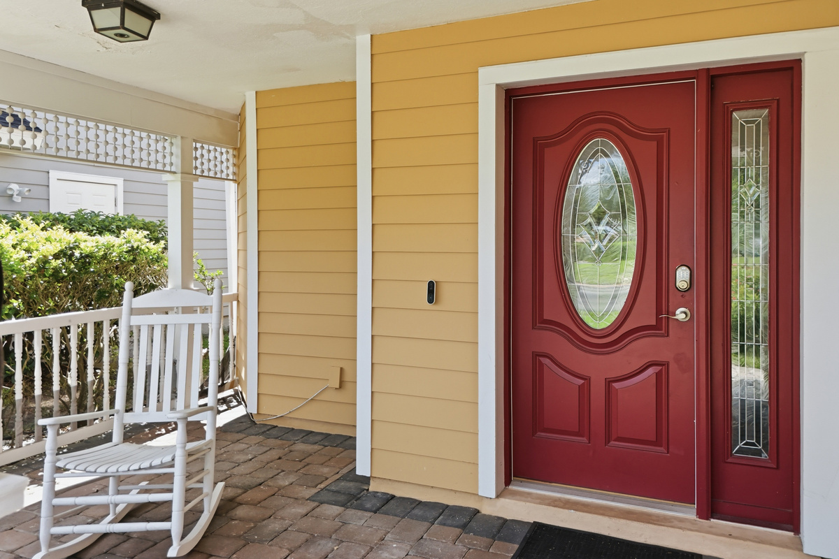 Front door and porch