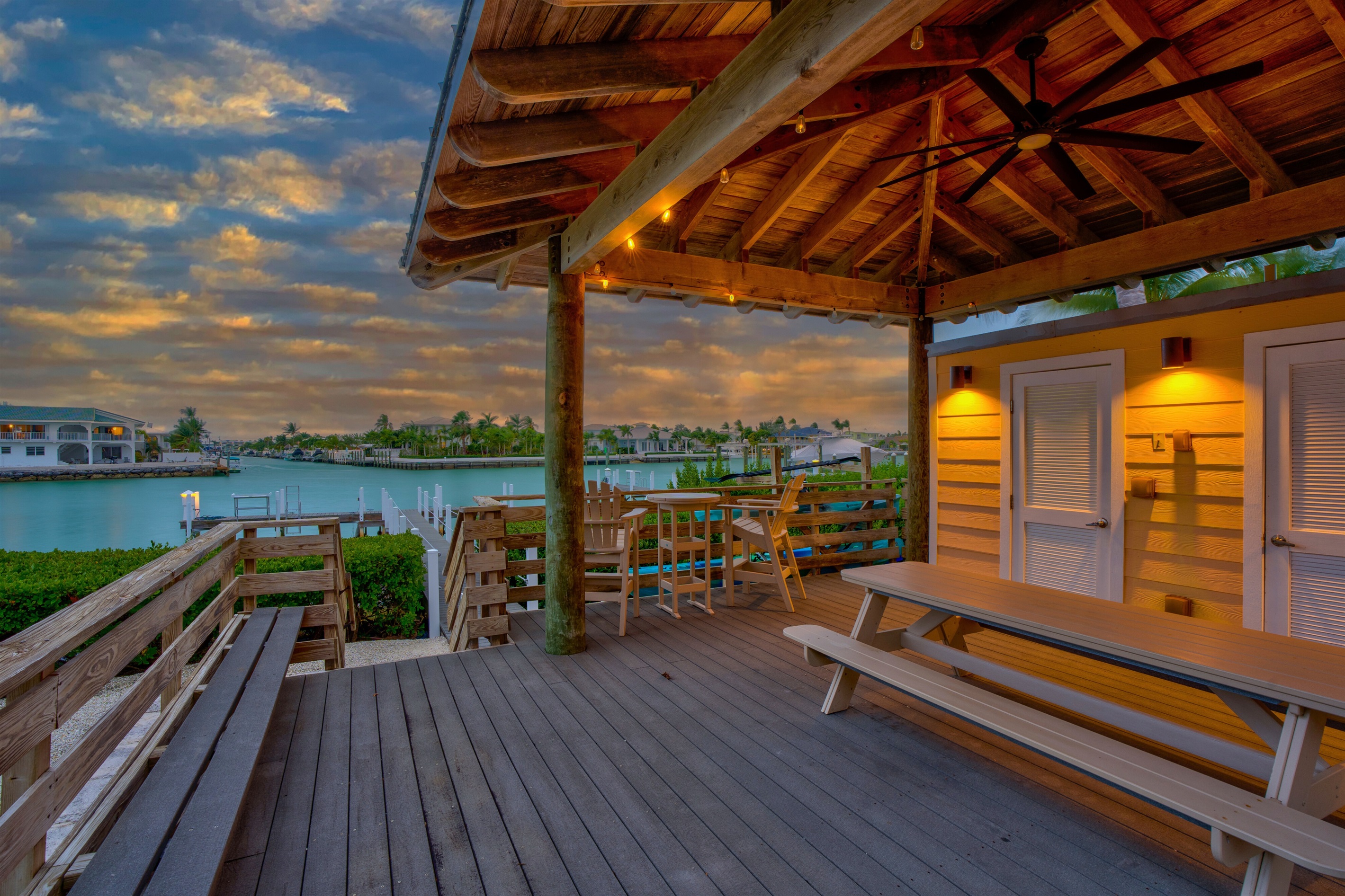 Watch the sunset from the Cabana.