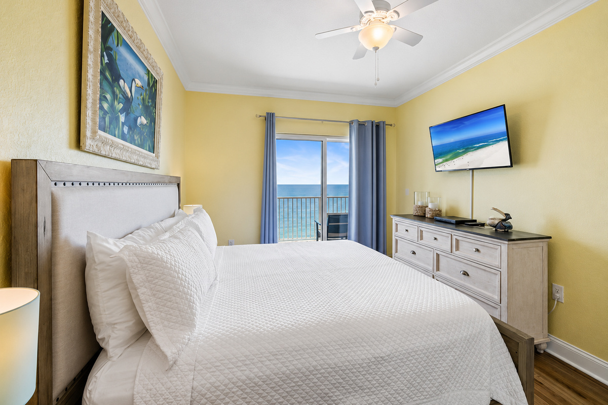 We also have a smart tv in the master bedroom...if you can take your eyes away from that view!