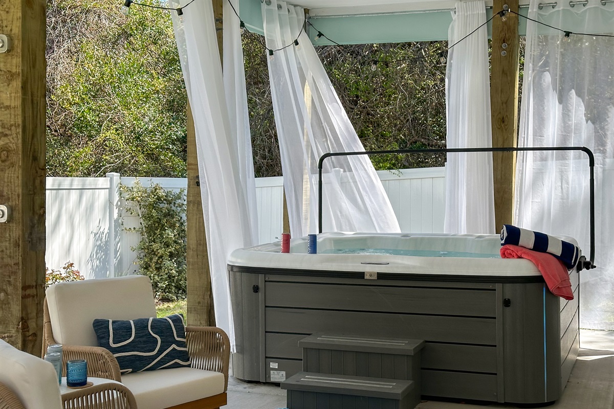 And a jetted 6-person hot tub.