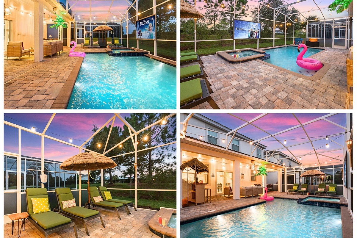 Enjoy gorgeous Florida Sunsets while relaxing in the pool and sipping your favorite cocktails!