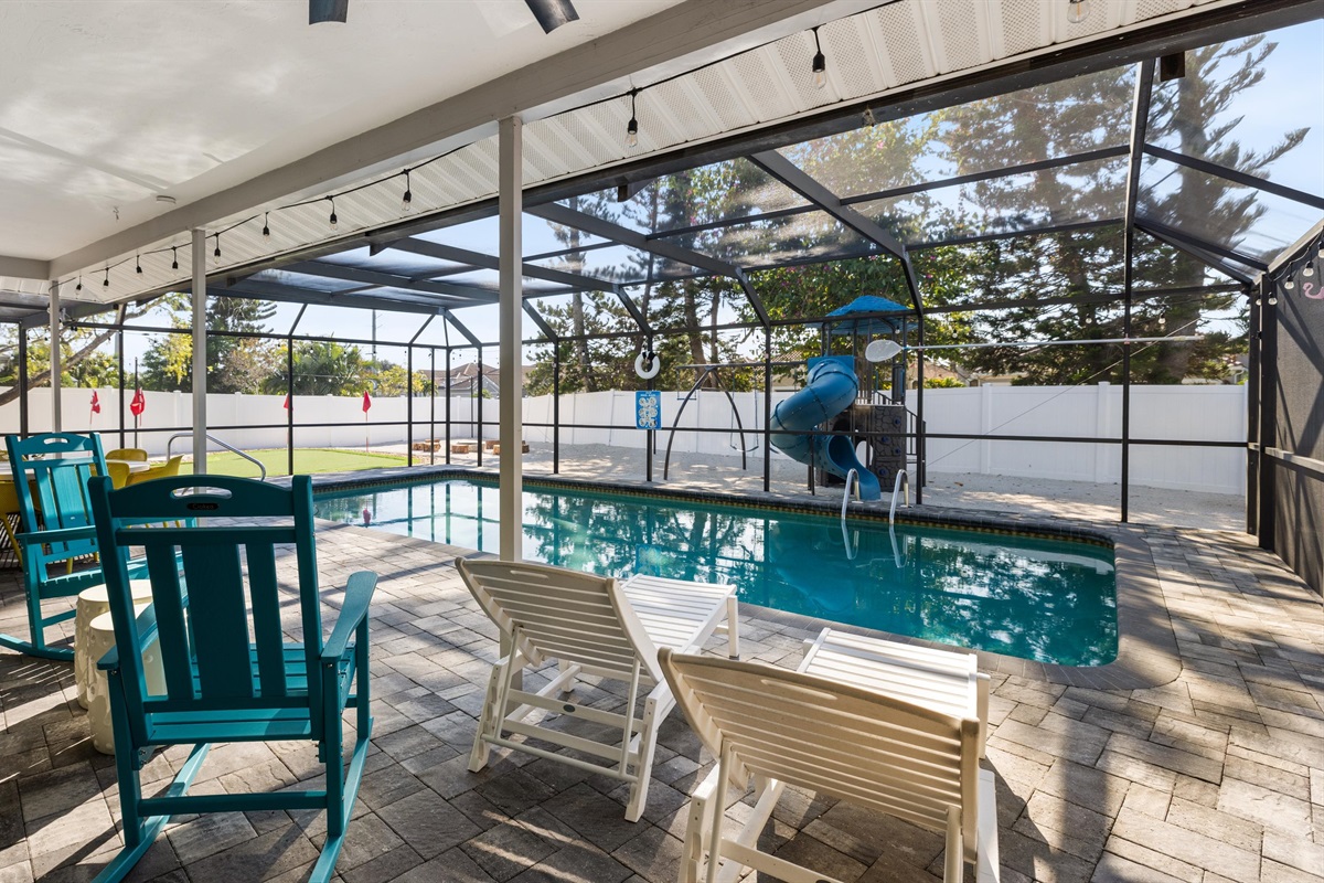 Escape to your private oasis surrounded by vibrant plants and natural beauty.