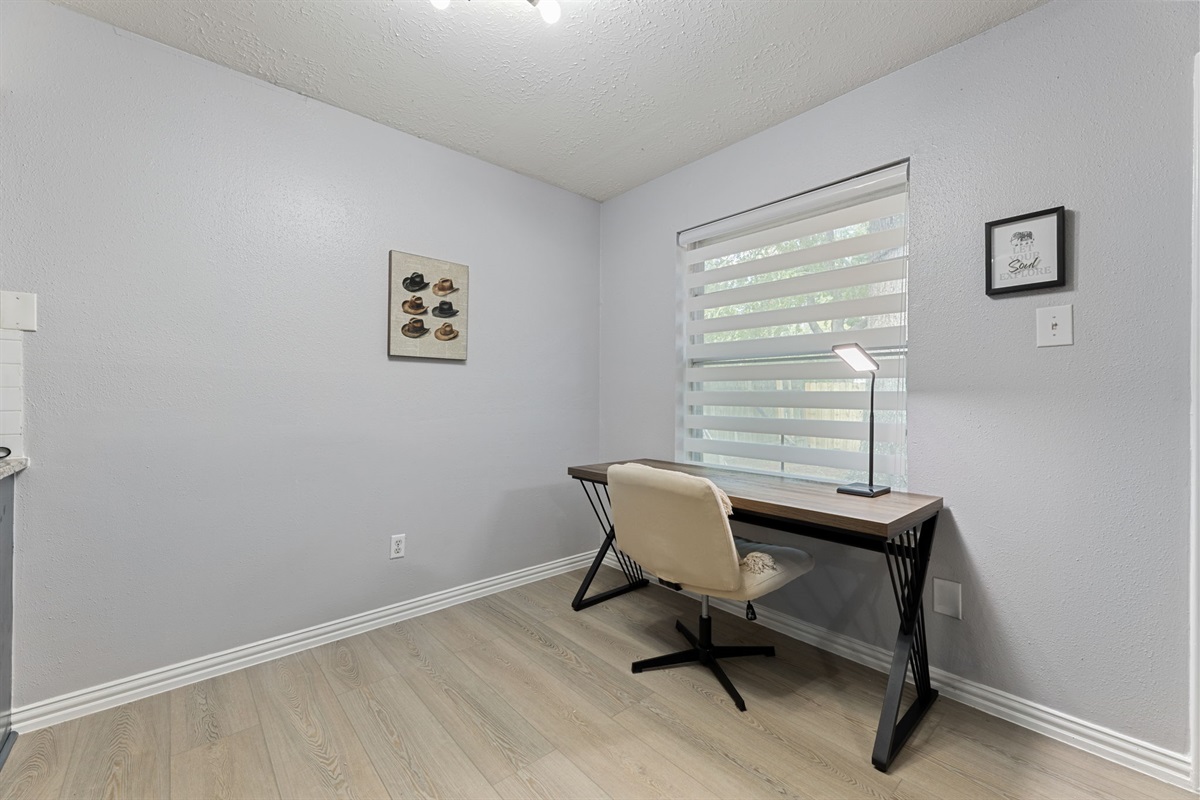 Perfect for guests who need to mix productivity with relaxation