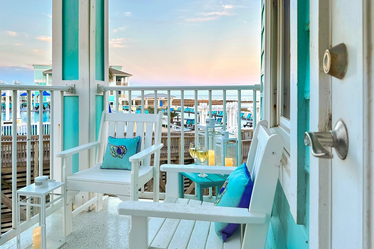 Enjoy bayside sunsets and views overlooking the resort.