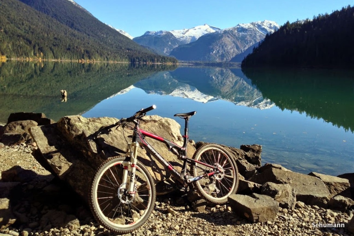 Cheakamus Lake trail is another top 10 Best Whistler biking and/or hiking trails.   