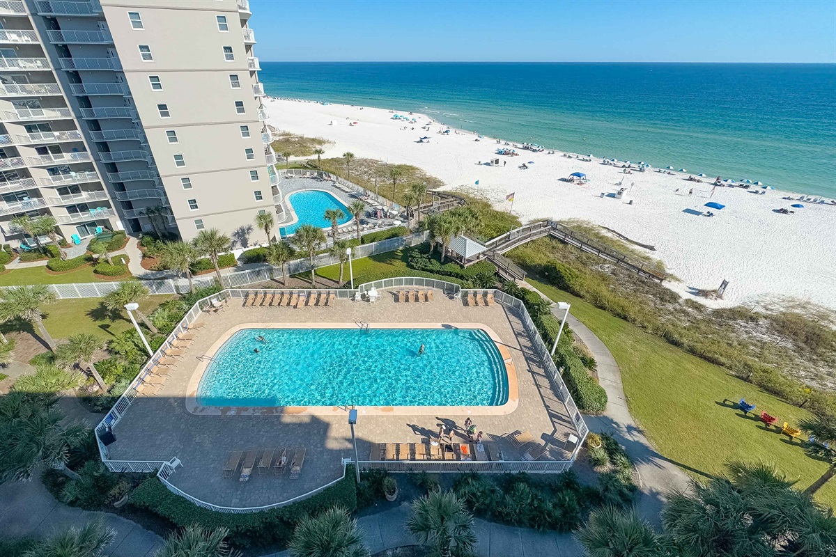 Enjoy the best of both worlds with direct beach access and a refreshing pool.  Your perfect coastal getaway awaits.