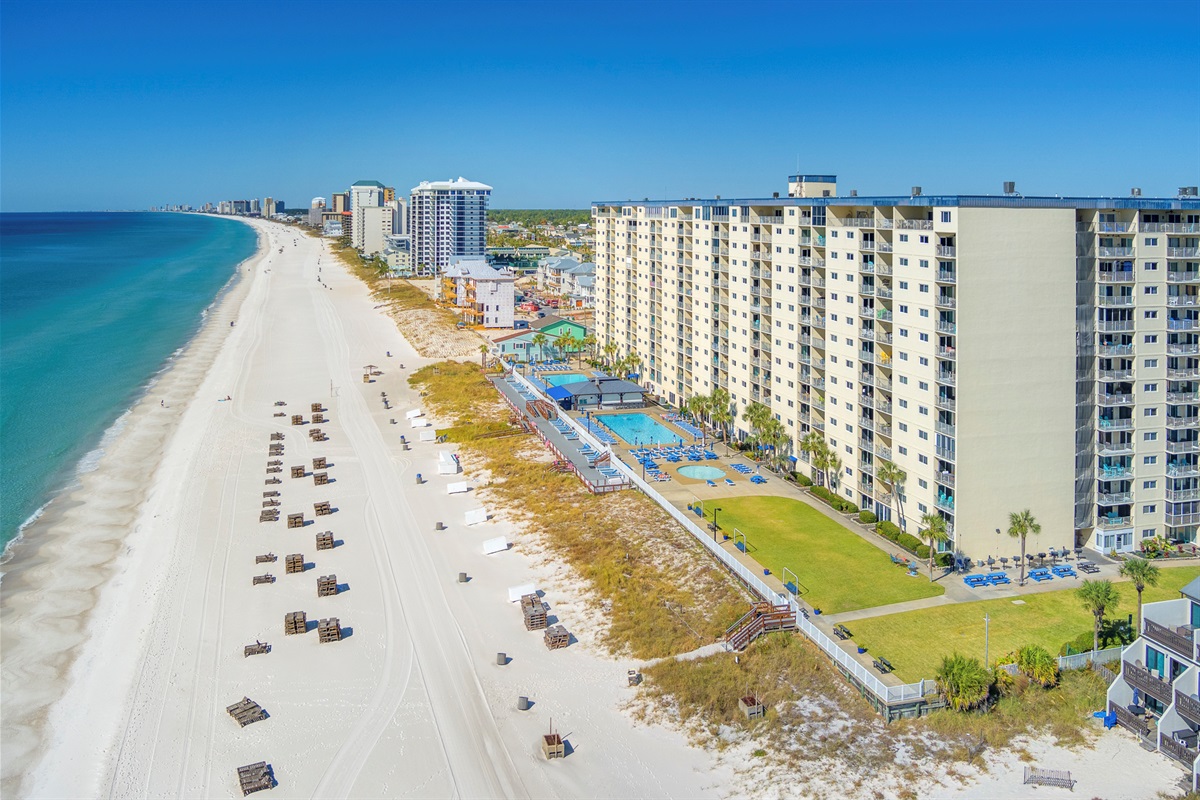 Just steps from the sugar-white sands and turquoise waters of Panama City Beach for the ultimate coastal escape.