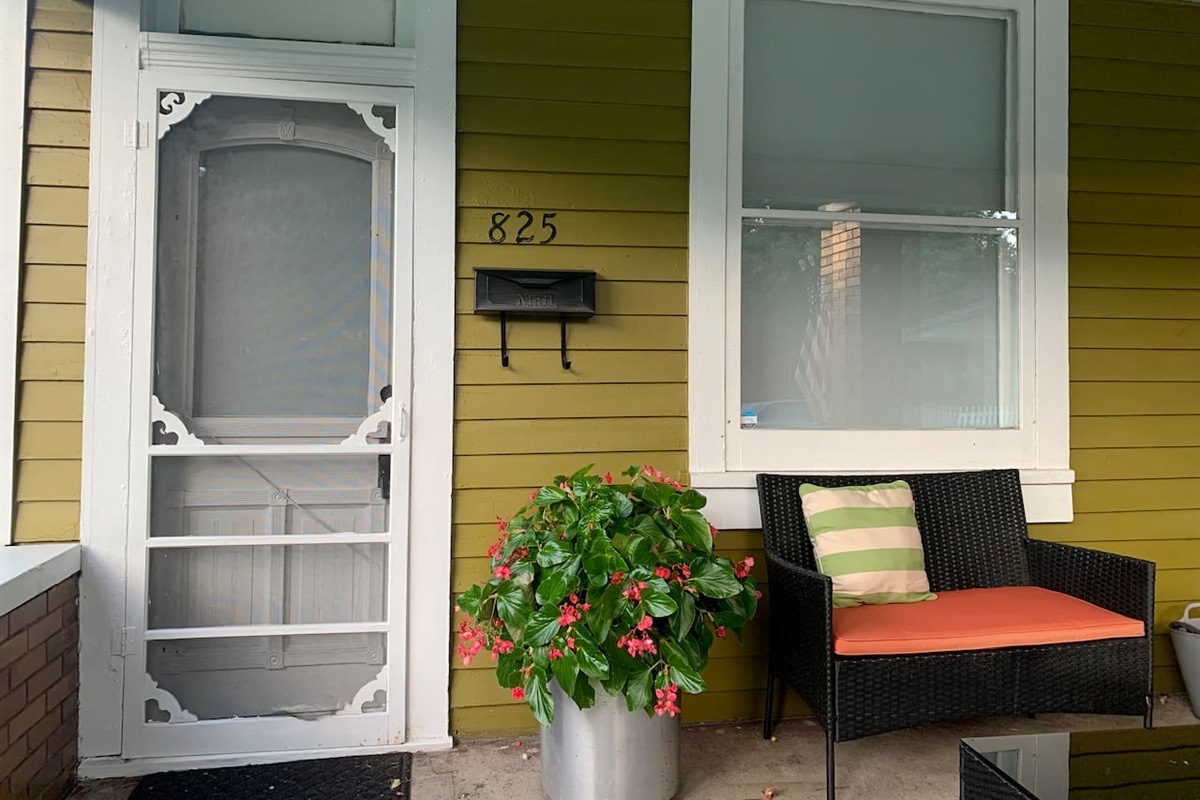 A warm, historic facade with classic Fletcher Place Charm. Welcome Home.