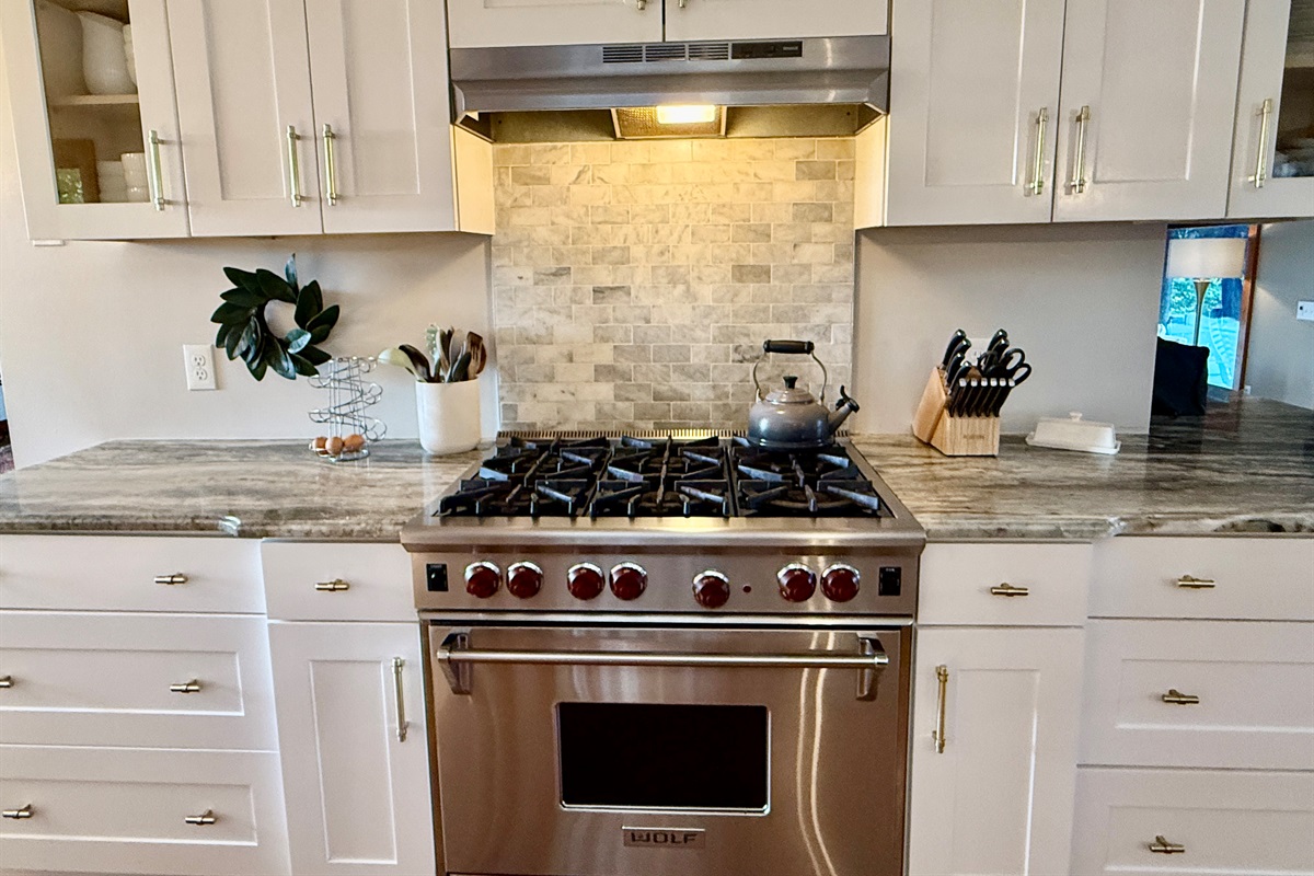 Chef's Kitchen with Wolk Range, High End Appliances