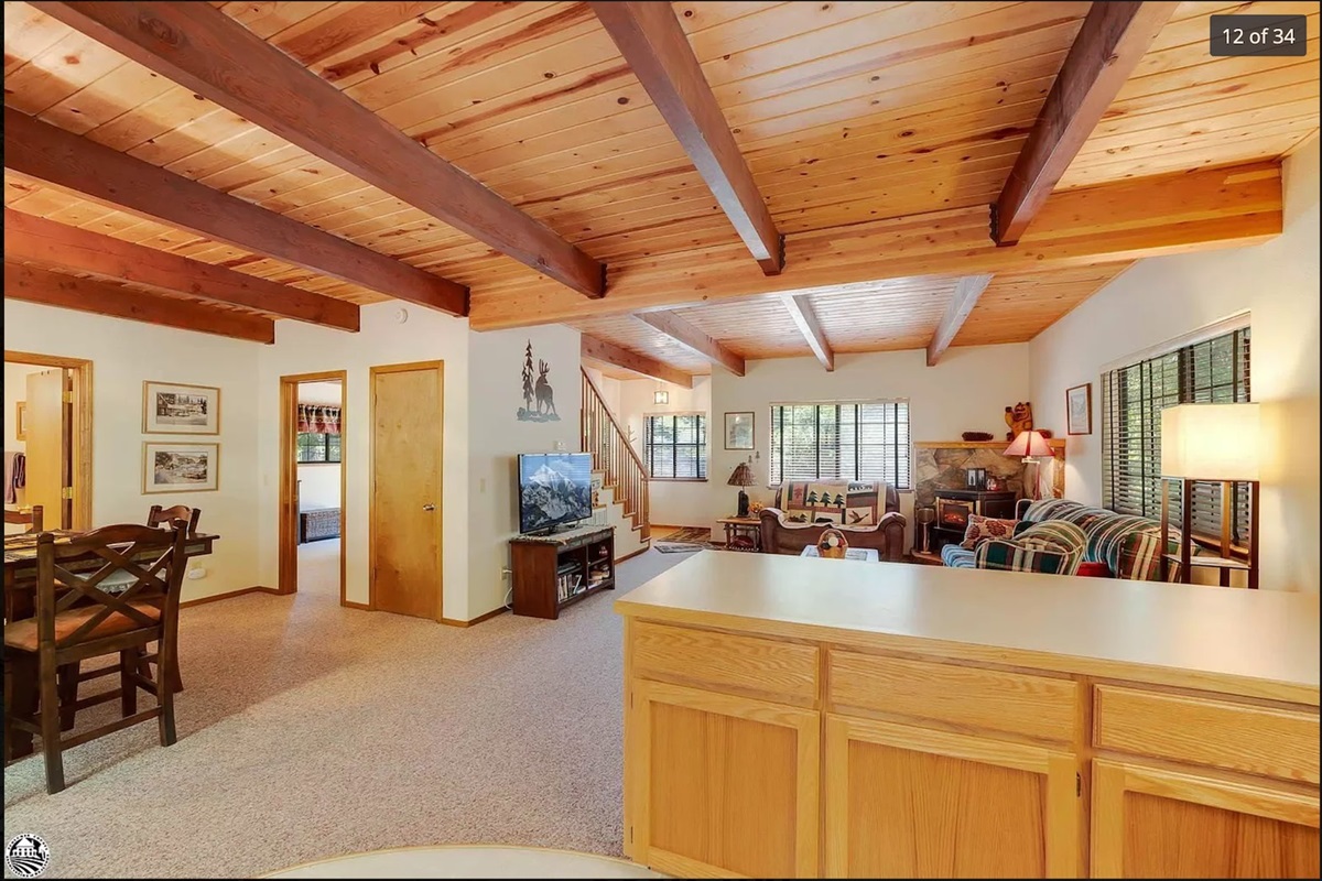 Kitchen and the living area