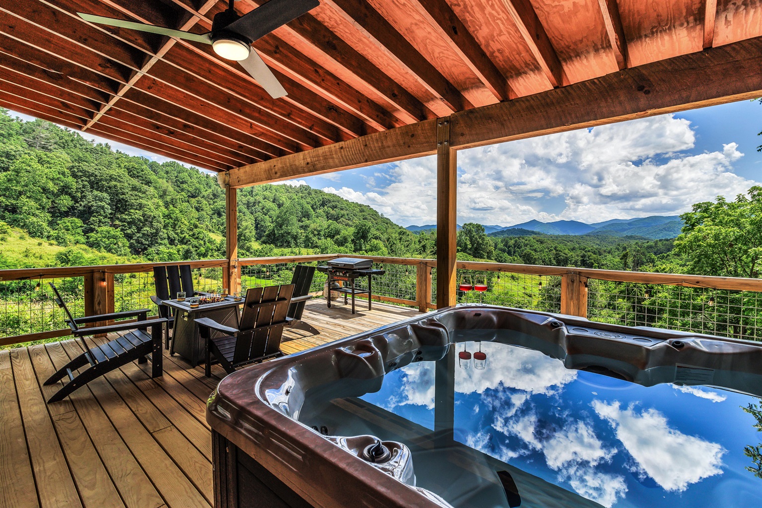 Hot tub with Mountain Views