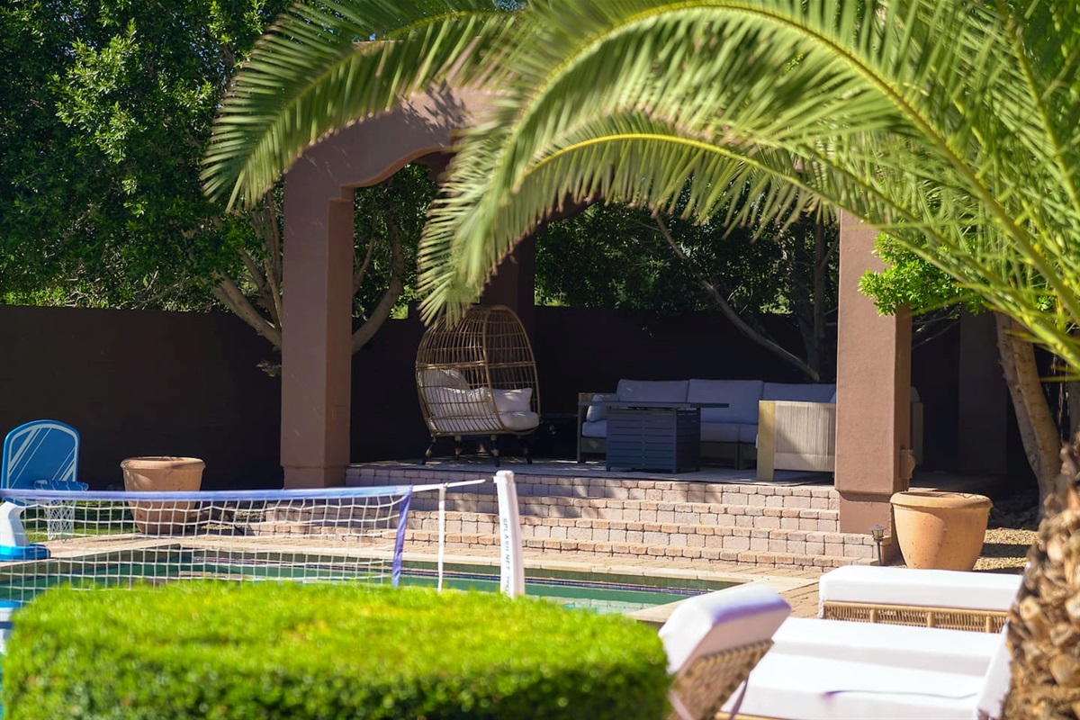A "secret" hidden patio far from prying ears.