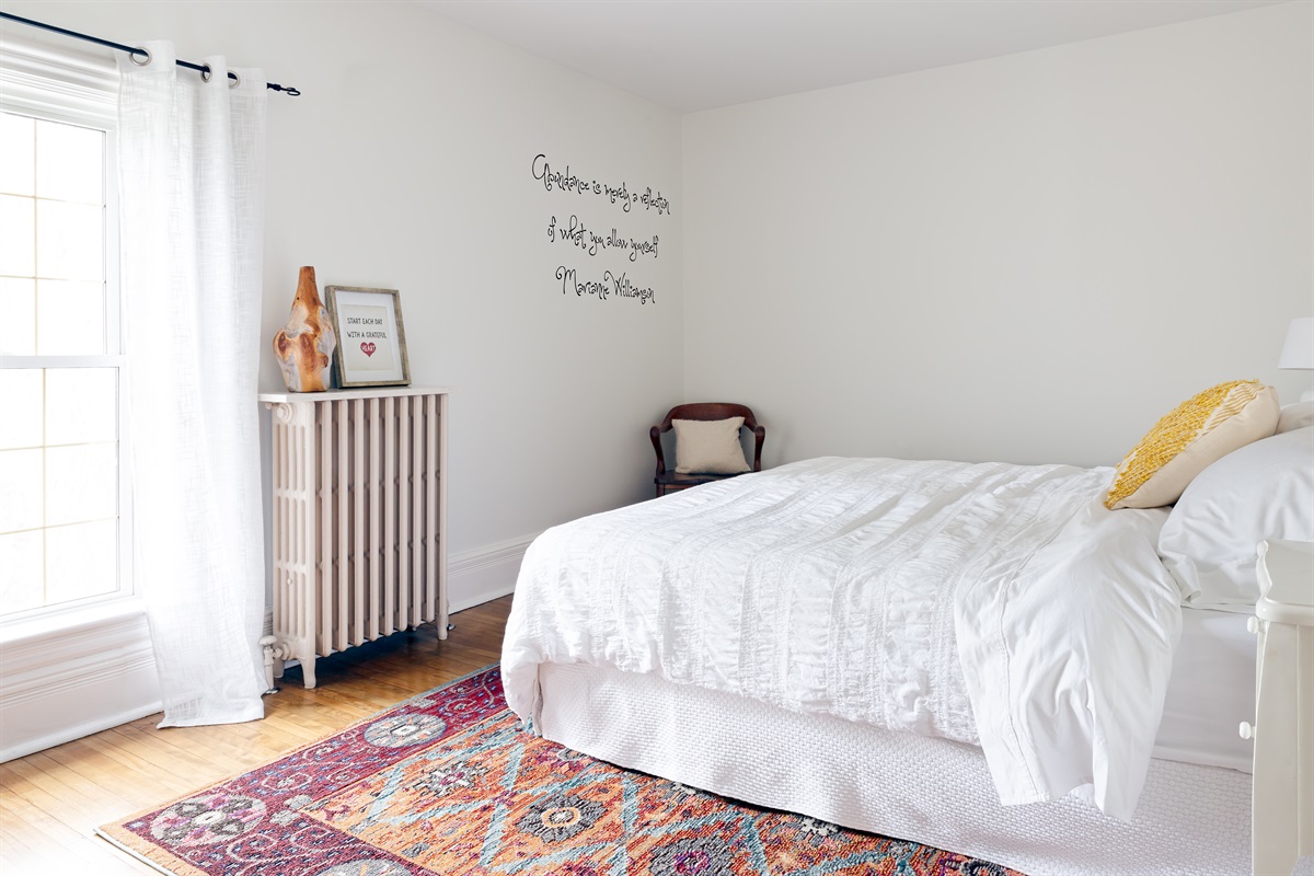 The Abundance Suite offers uplifting decor with premium quality bedding and towels.