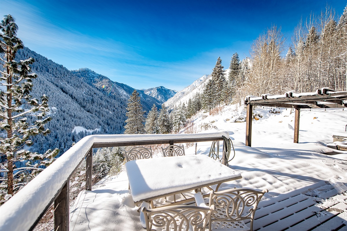 Winter views from the dining room