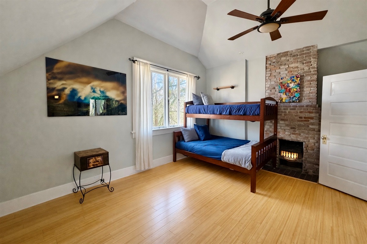 Upstairs you will find two bedroom! One is equipped with a twin over full bunk bed. 