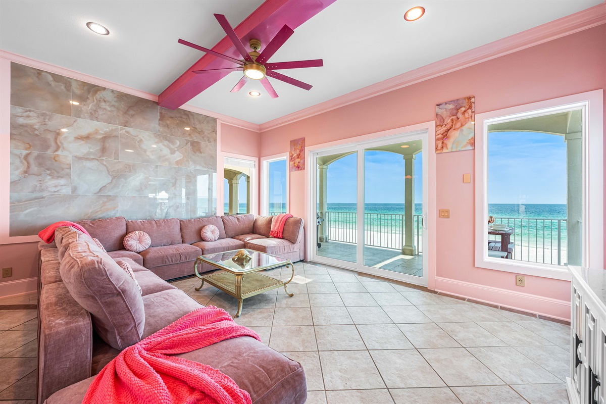 Beachfront Living Room | Second Floor