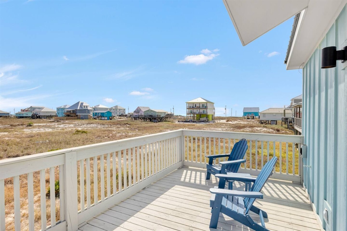 Adirondack chairs on back porch
