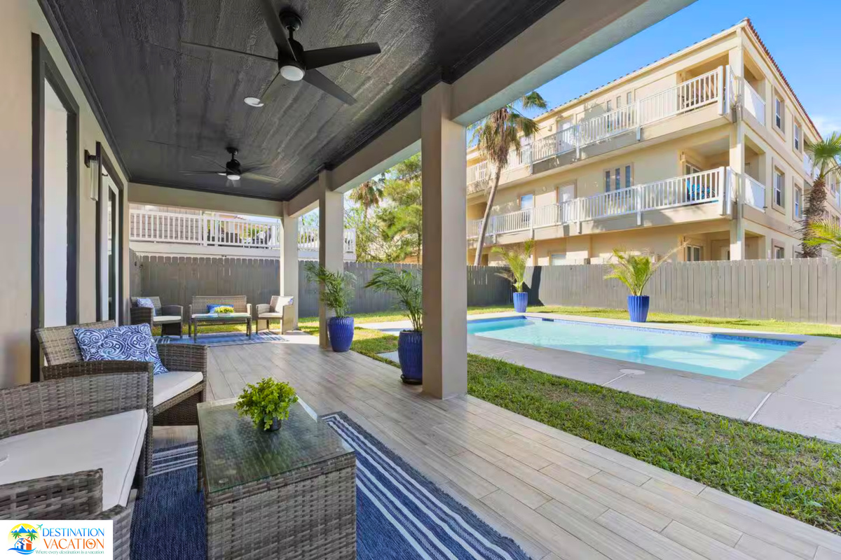 Your private outdoor retreat awaits sunny afternoons.