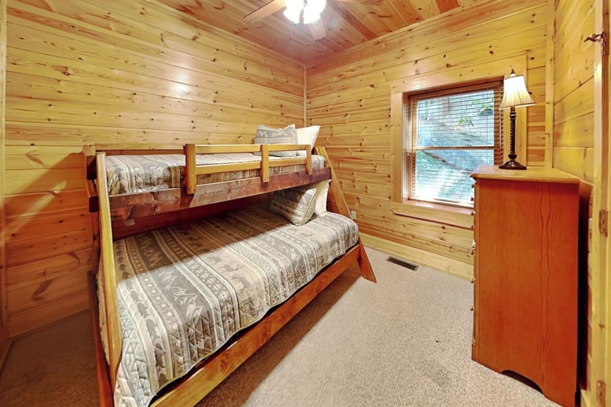 Lower Level full bottom and twin top bunk