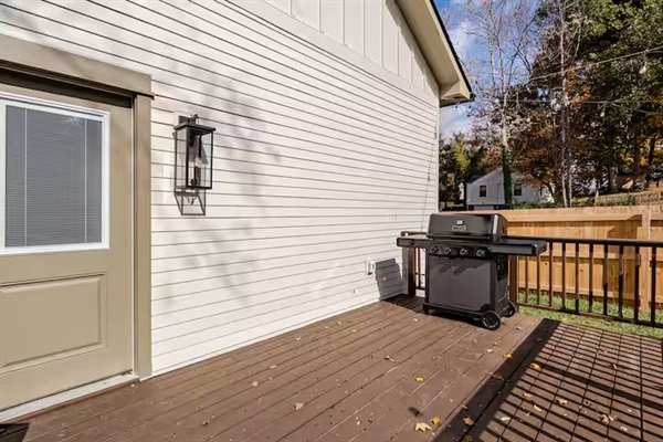 Gas Grill and Rear Deck