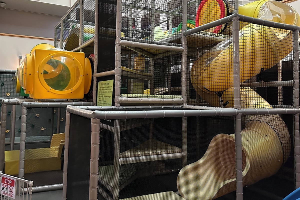 Check the front desk for tickets to the playground.  Ages 3-10.