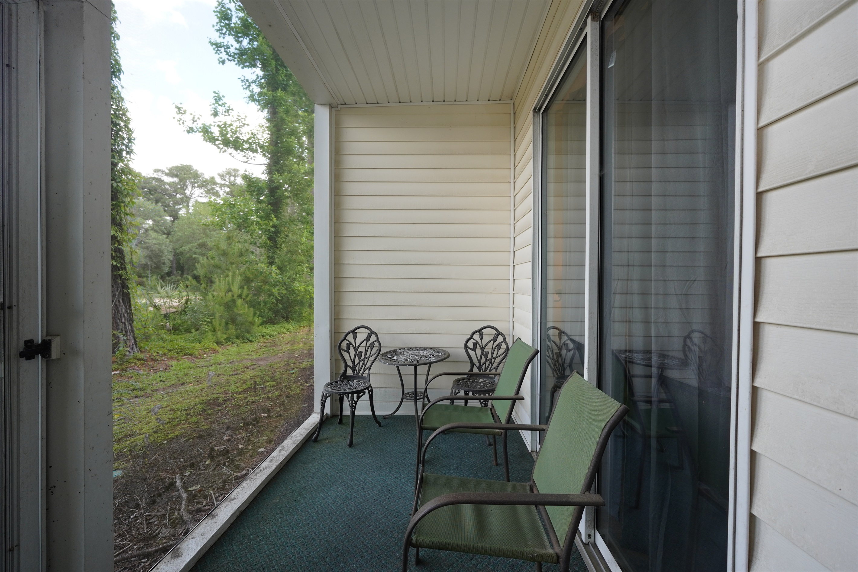 Covered, outdoor porch
