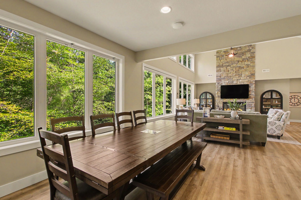 Dining room view and great room access