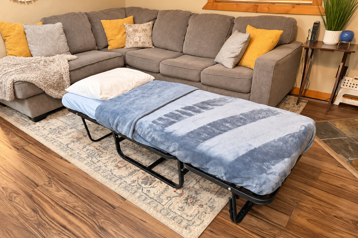 Twin fold out cot