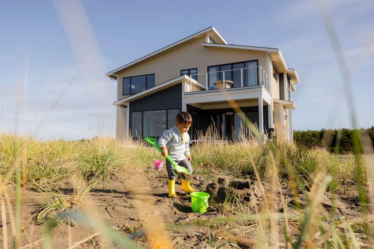 {Backyard} A spacious area just beyond the patio — perfect for playtime and letting kids and pets explore.