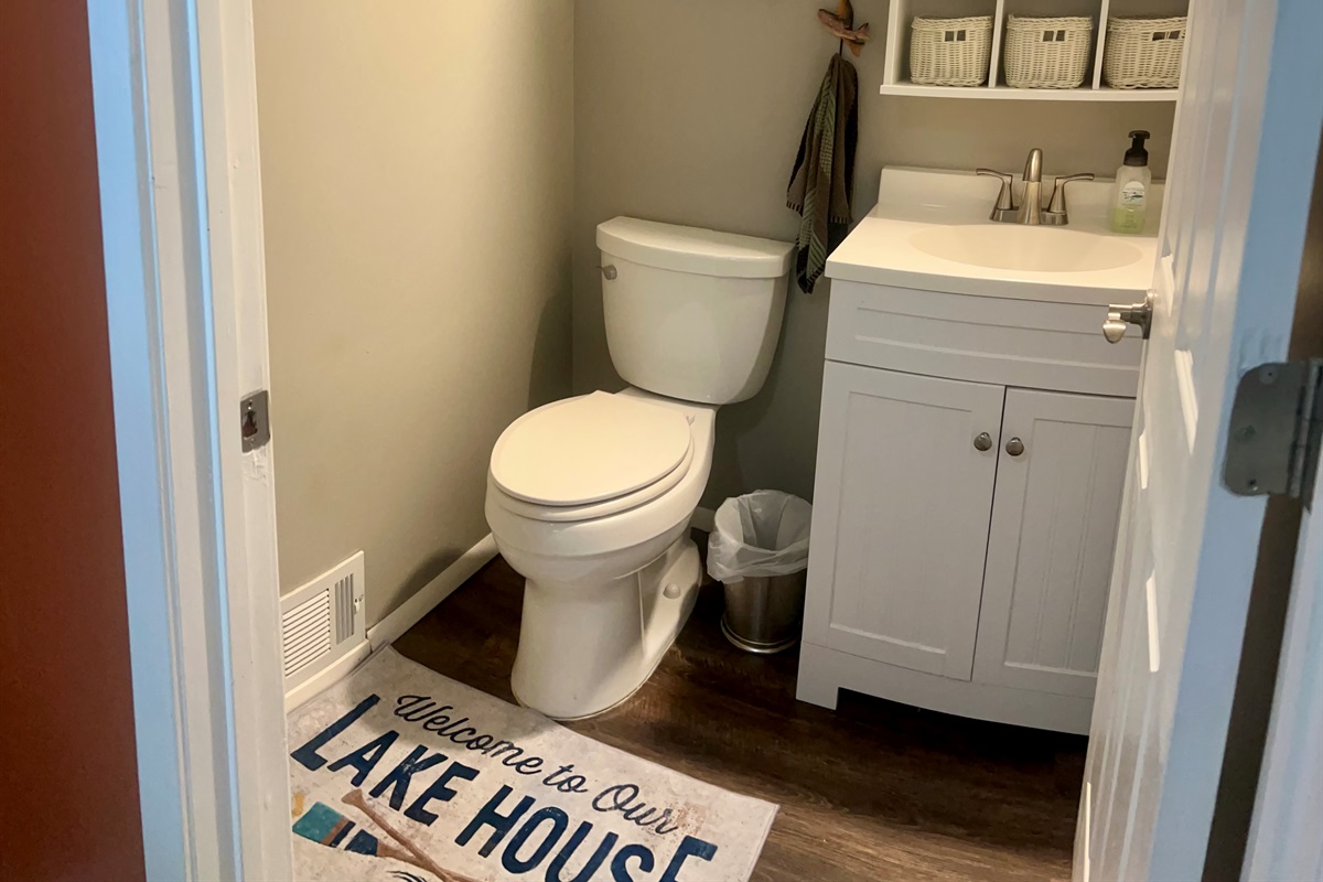 Half bathroom on second floor