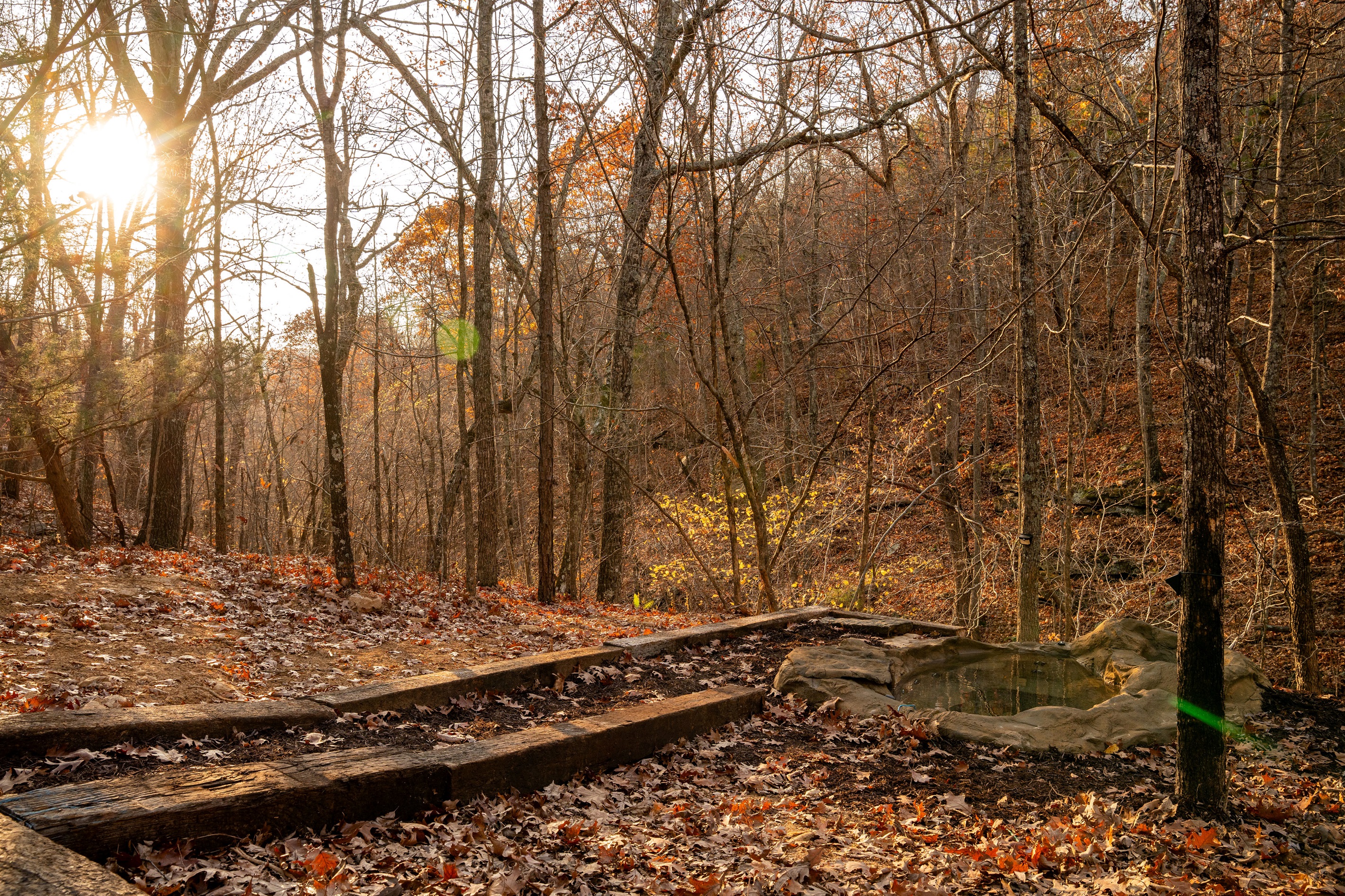 Boulder Hot Tub Overlooking Water Fall