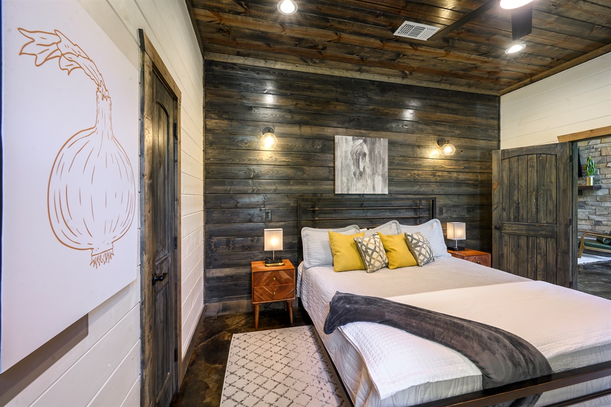 Spacious king bedroom designed for comfort and relaxation