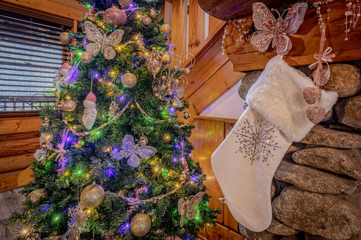 Christmas lights + cabin nights