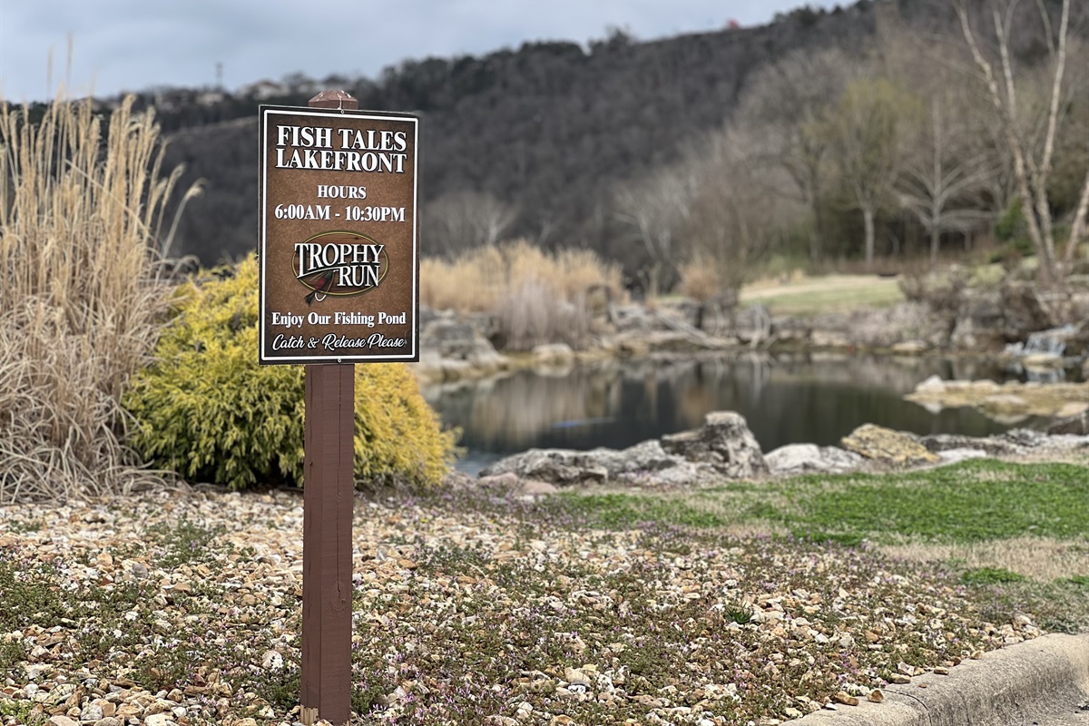 Free Catch and release pond on site