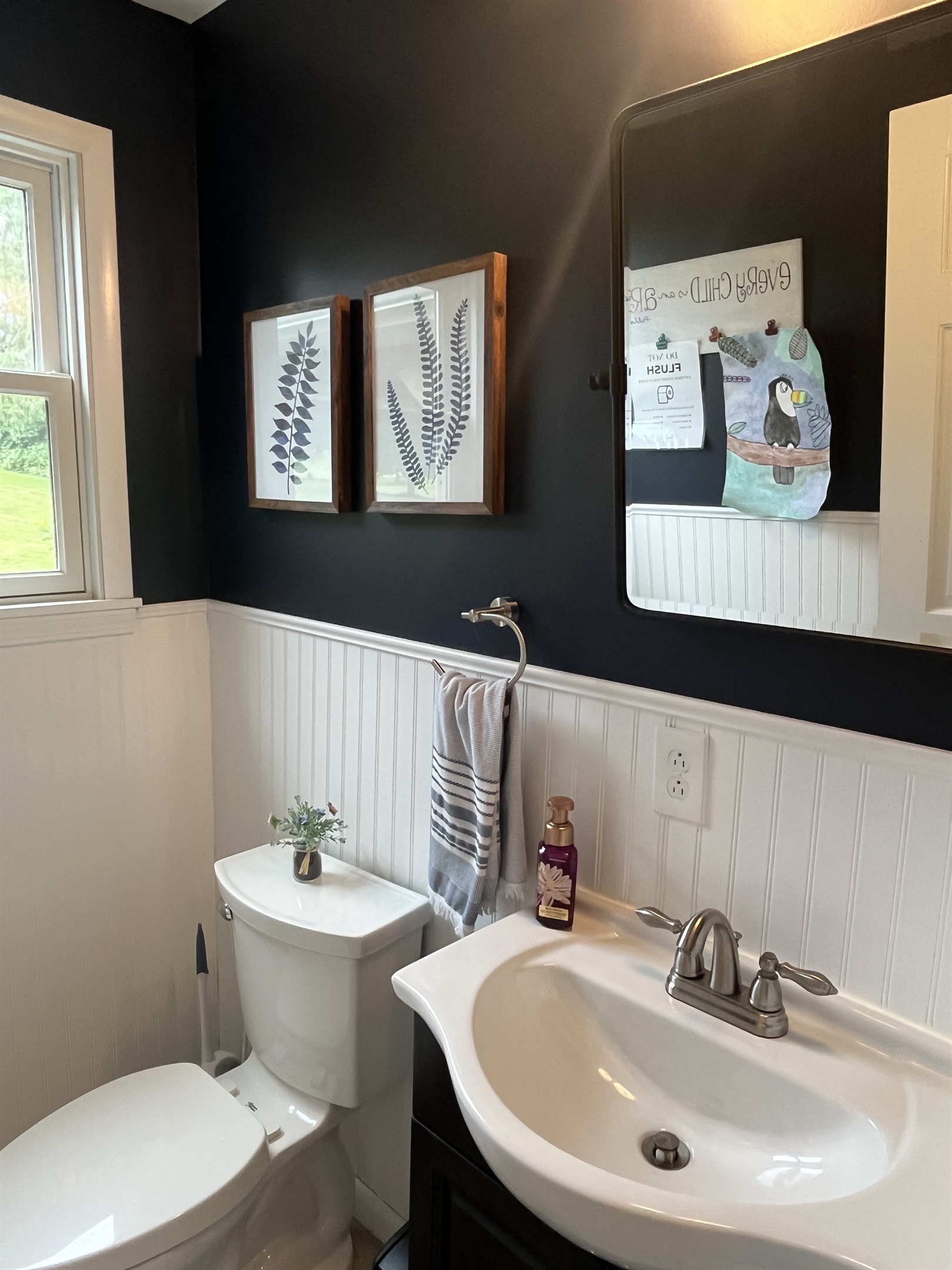 1/2 bath off kitchen