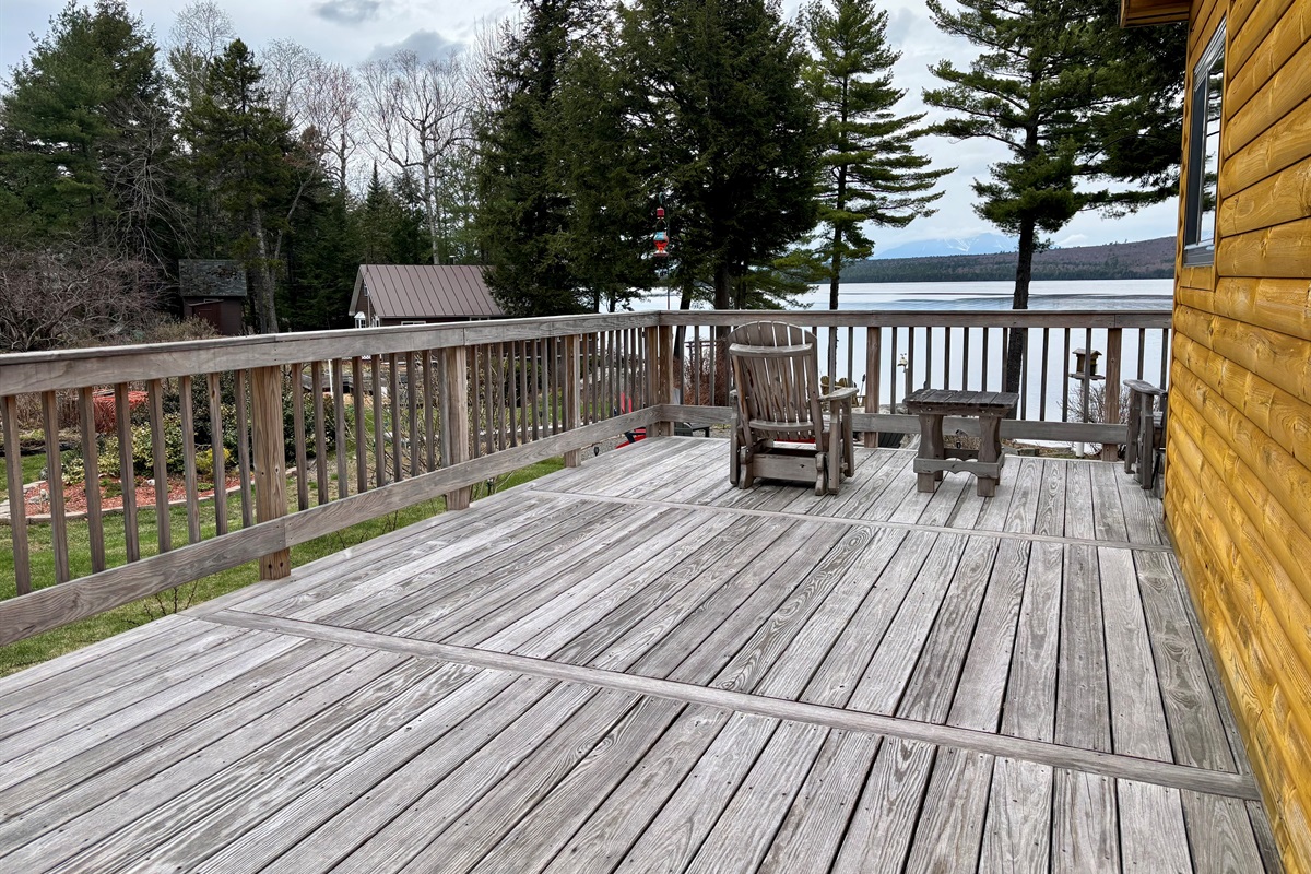 Deck overlooking the lake