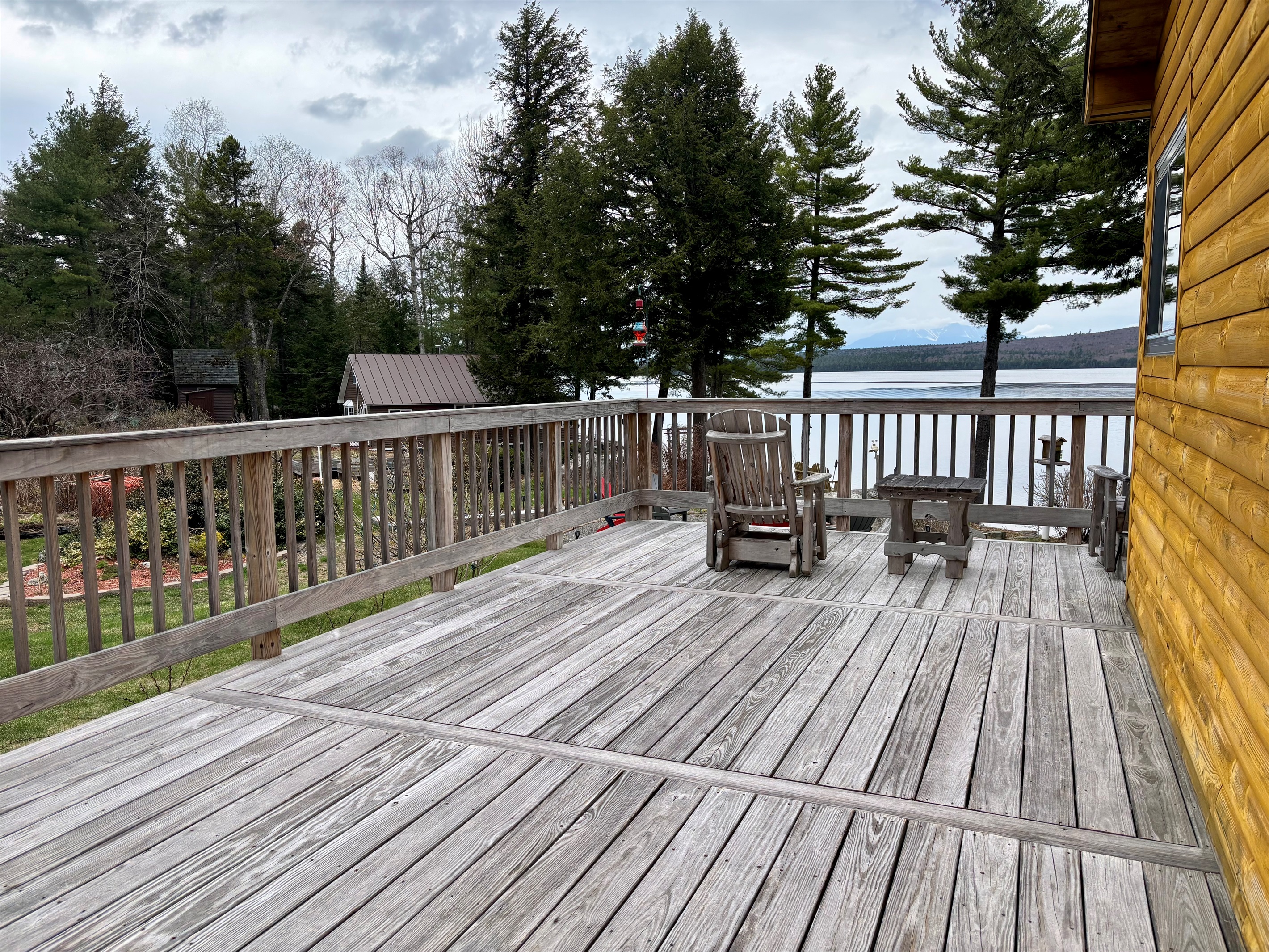 Deck overlooking the lake