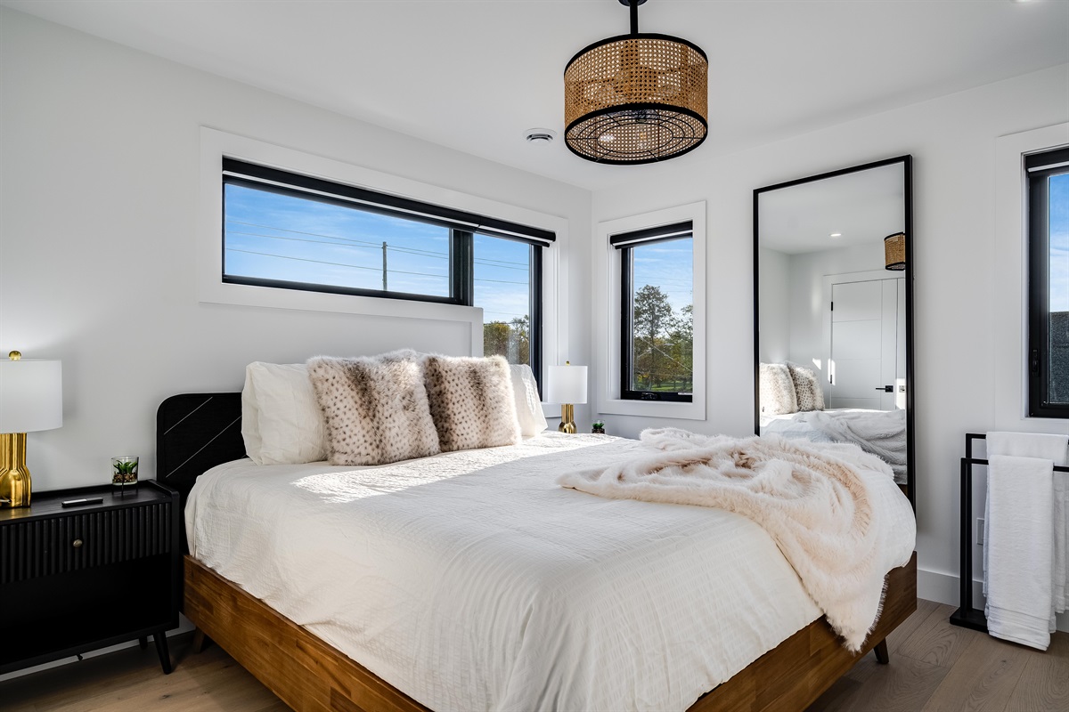 King Bedroom with Minimalist décor ensures an airy, spacious feel.